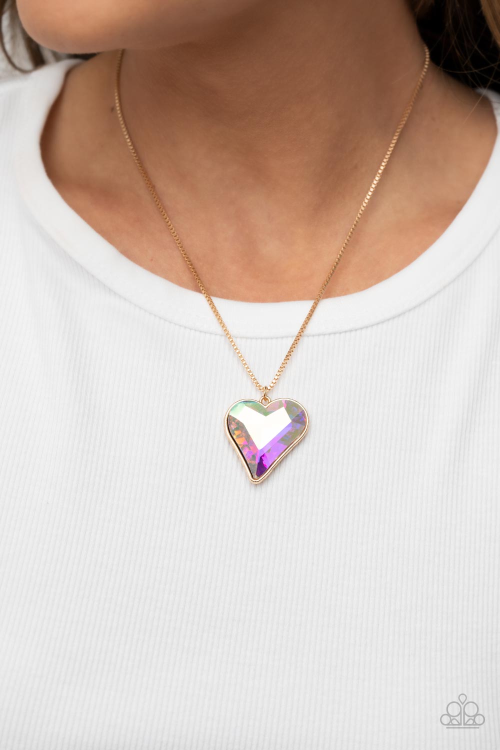 Paparazzi ♥ Lockdown My Heart - Gold ♥  Necklace