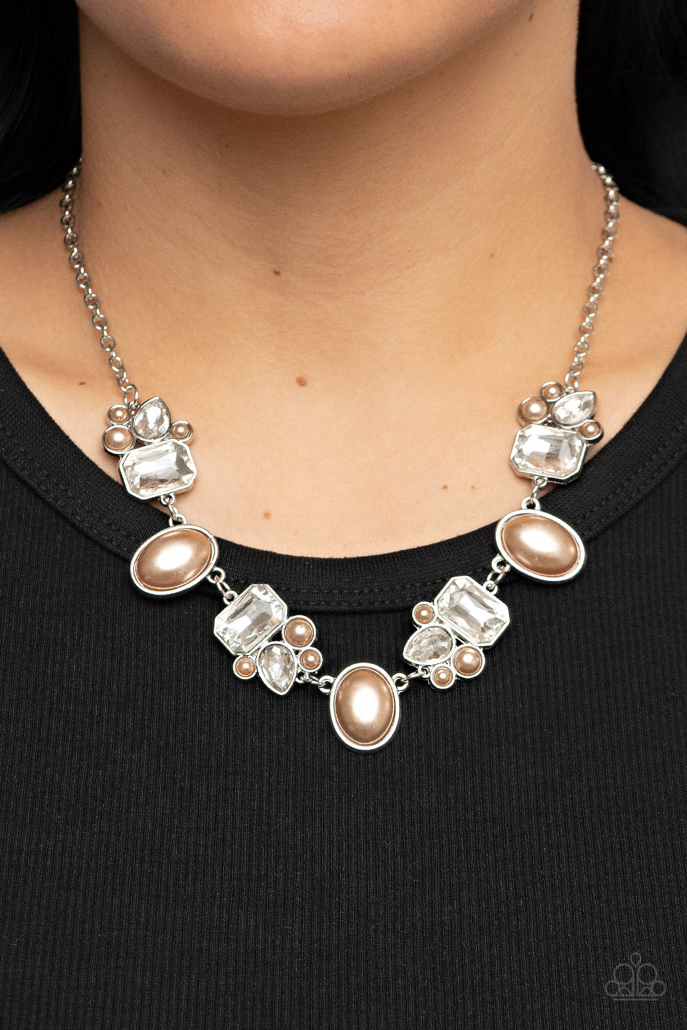Paparazzi ♥ Sensational Showstopper - Brown ♥  Necklace