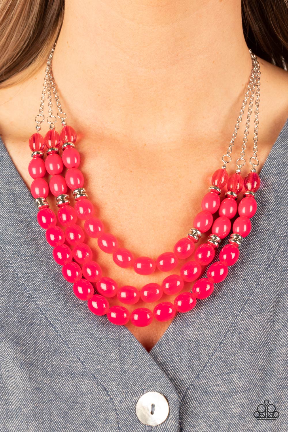Paparazzi ♥ Coastal Cruise - Pink ♥  Necklace