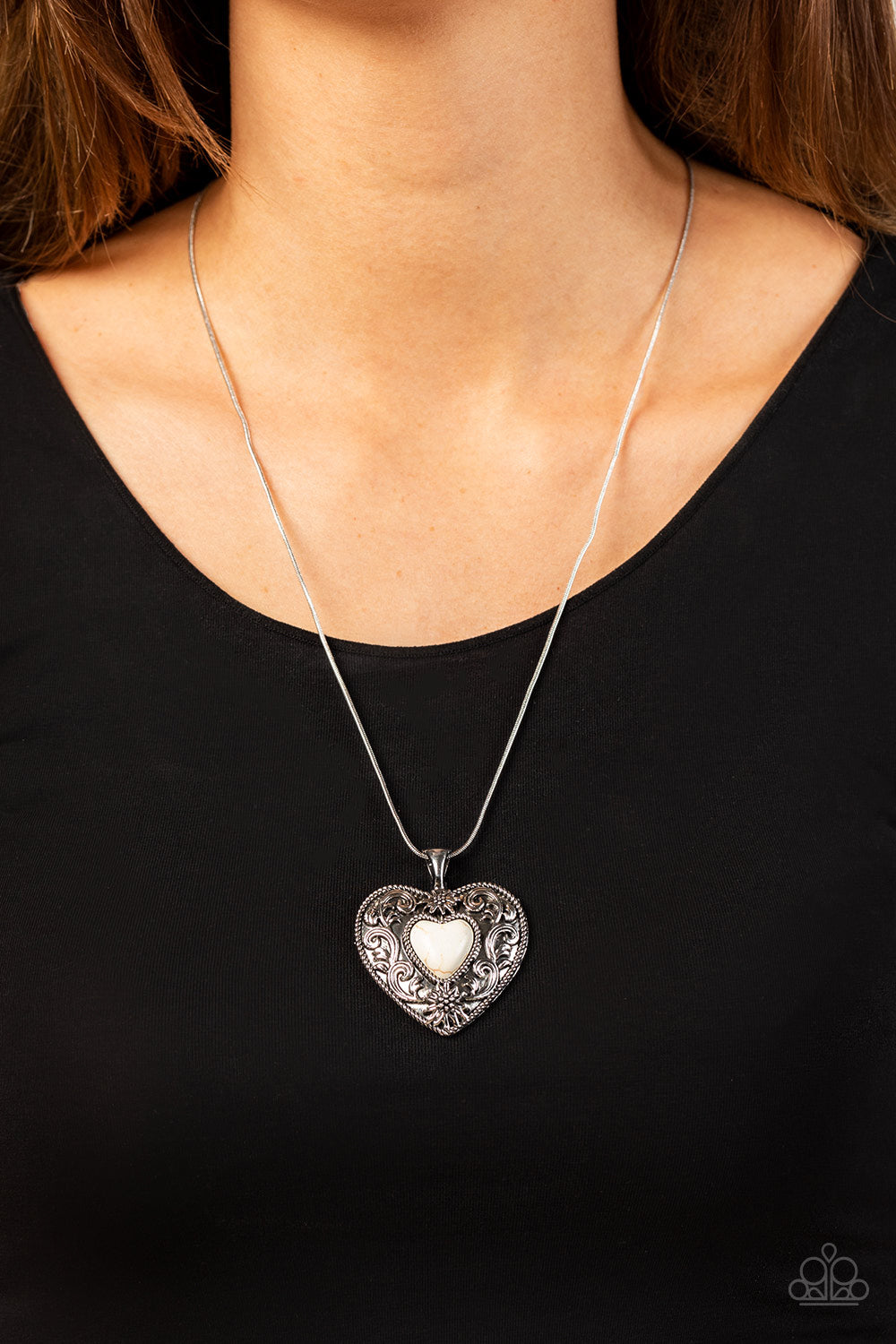 Paparazzi ♥ Wholeheartedly Whimsical - White ♥  Necklace