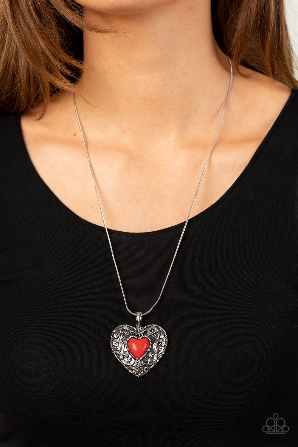 Paparazzi ♥ Wholeheartedly Whimsical - Red ♥  Necklace