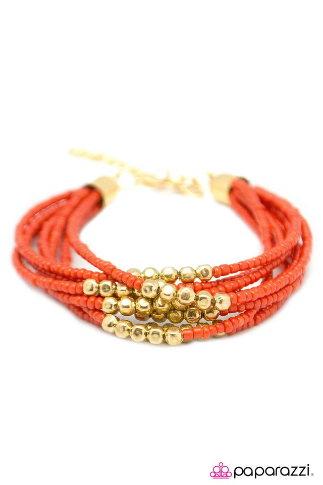Paparazzi ♥ Just BEAD it! - Orange ♥ Bracelet