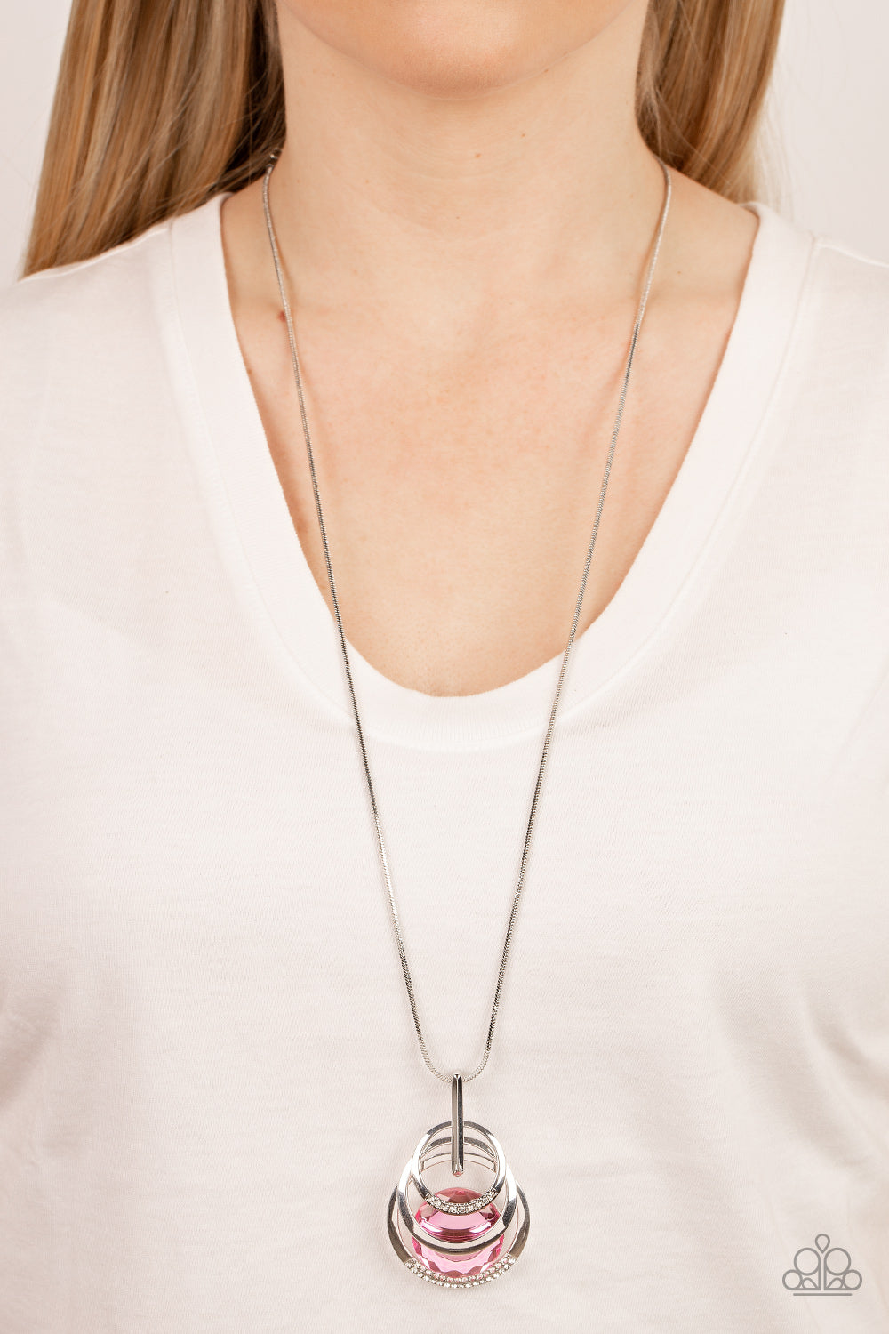 Paparazzi ♥ Spun Sparkle - Pink ♥  Necklace