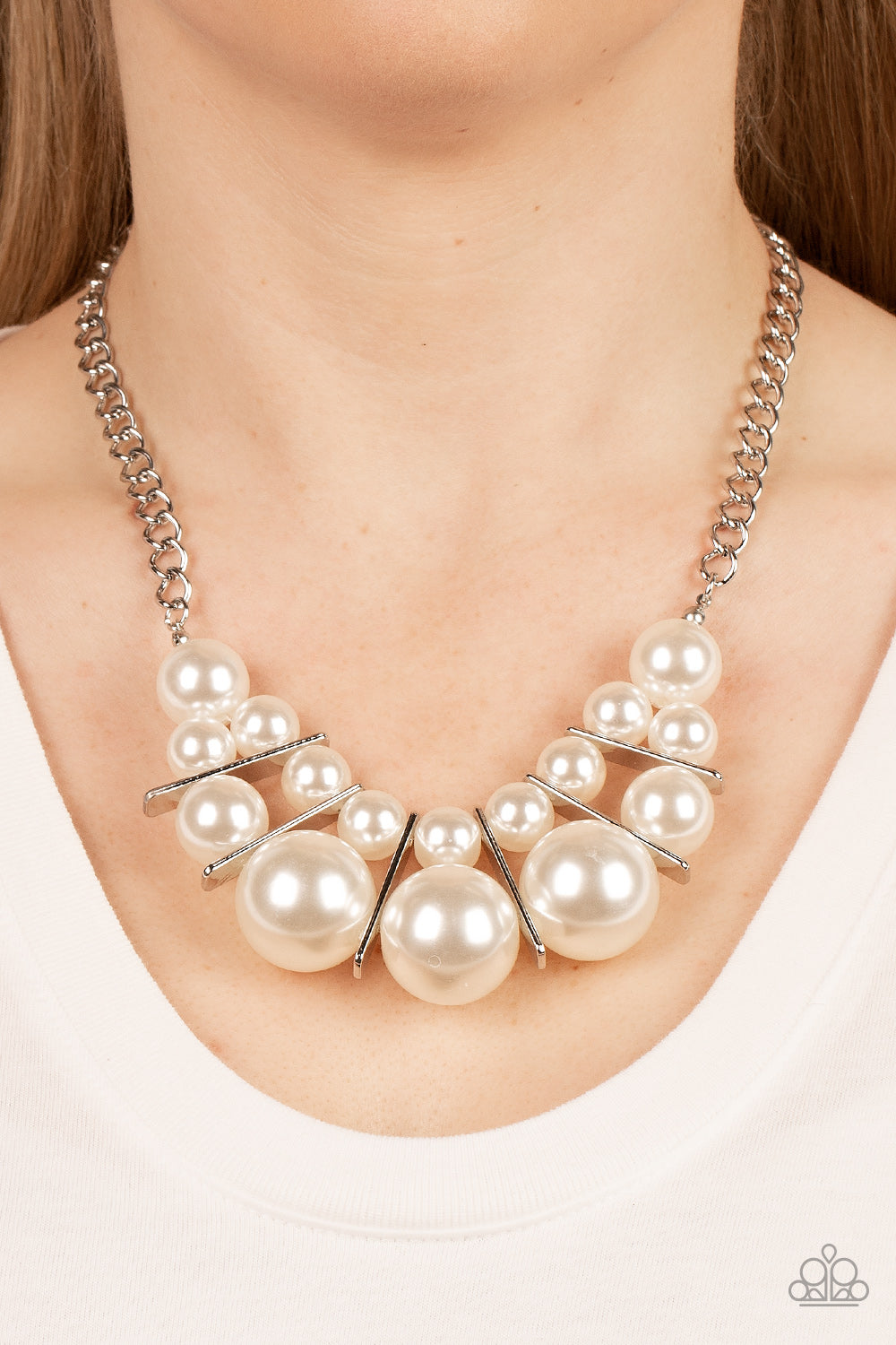 Paparazzi ♥ Challenge Accepted - White ♥  Necklace