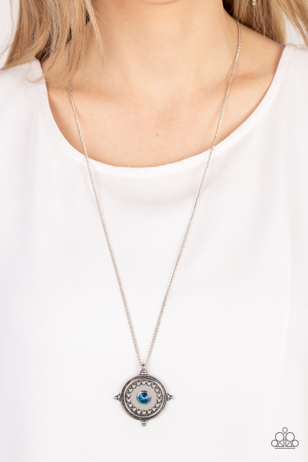 Paparazzi ♥ Compass Composure - Blue ♥  Necklace