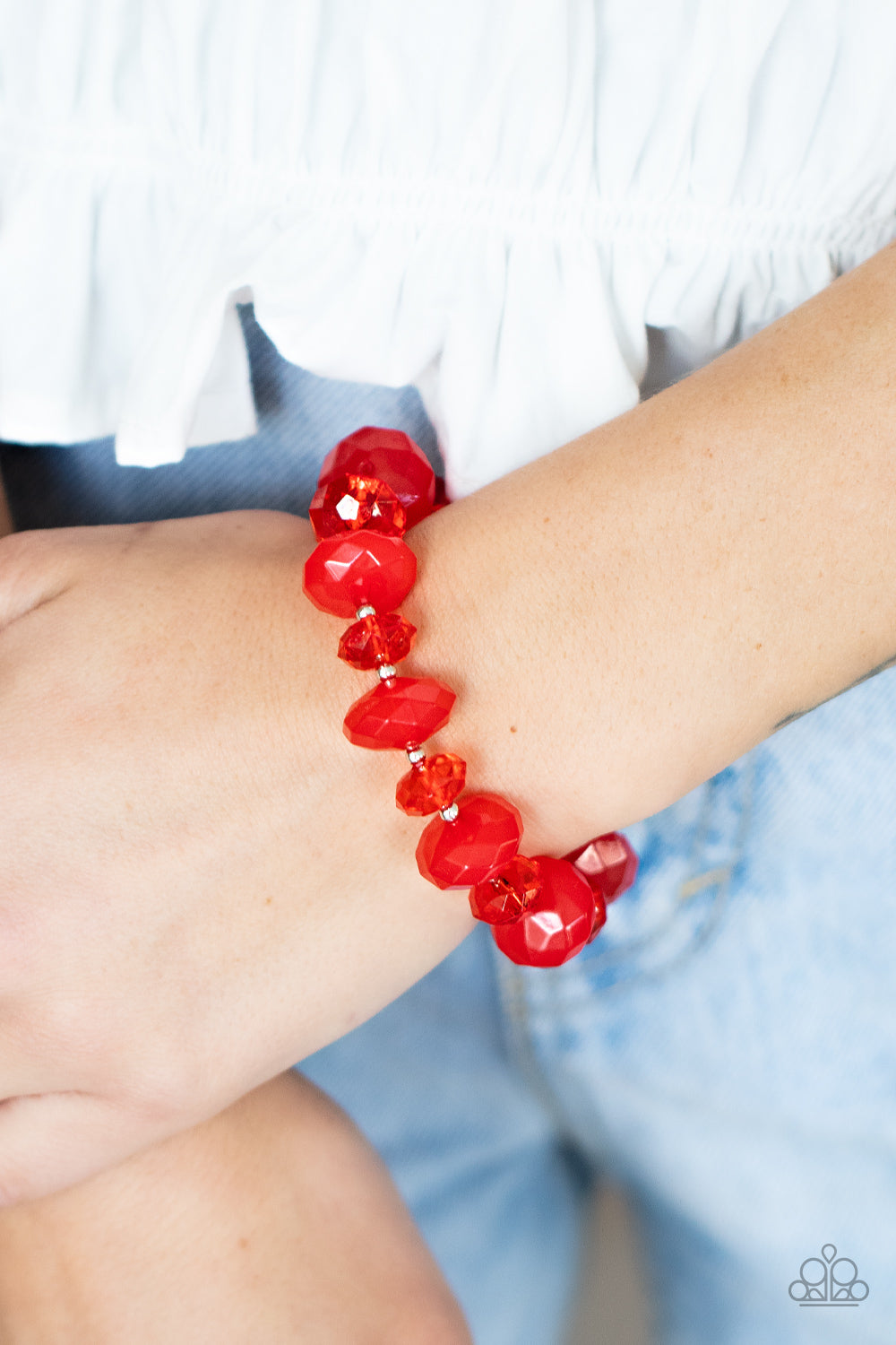 Paparazzi ♥ Keep GLOWING Forward - Red ♥  Bracelet
