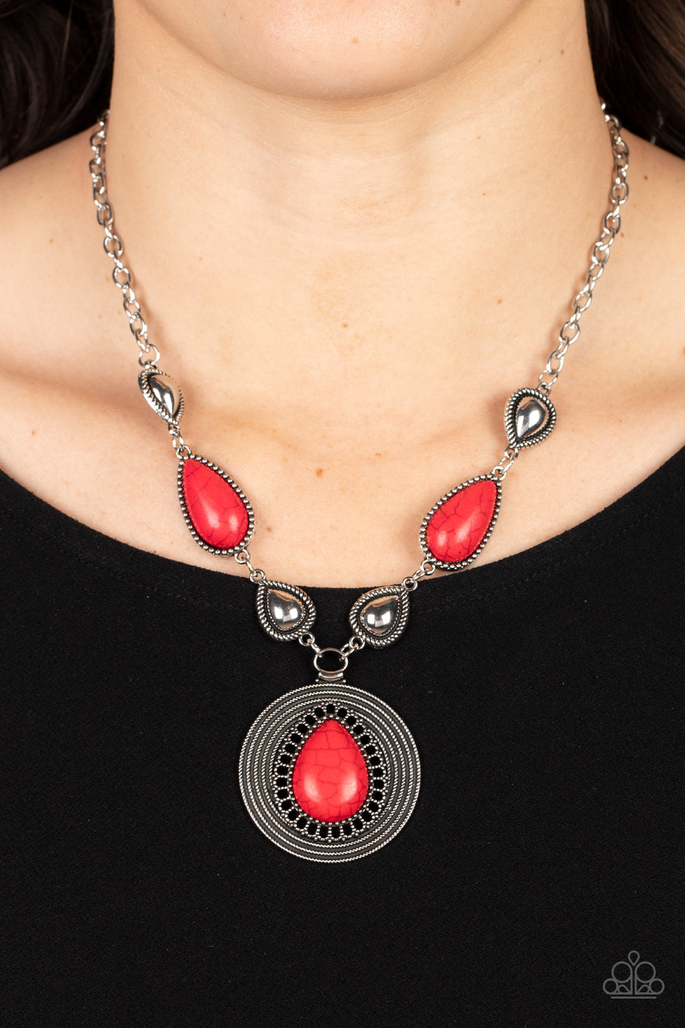 Paparazzi ♥ Saguaro Soul Trek - Red ♥  Necklace