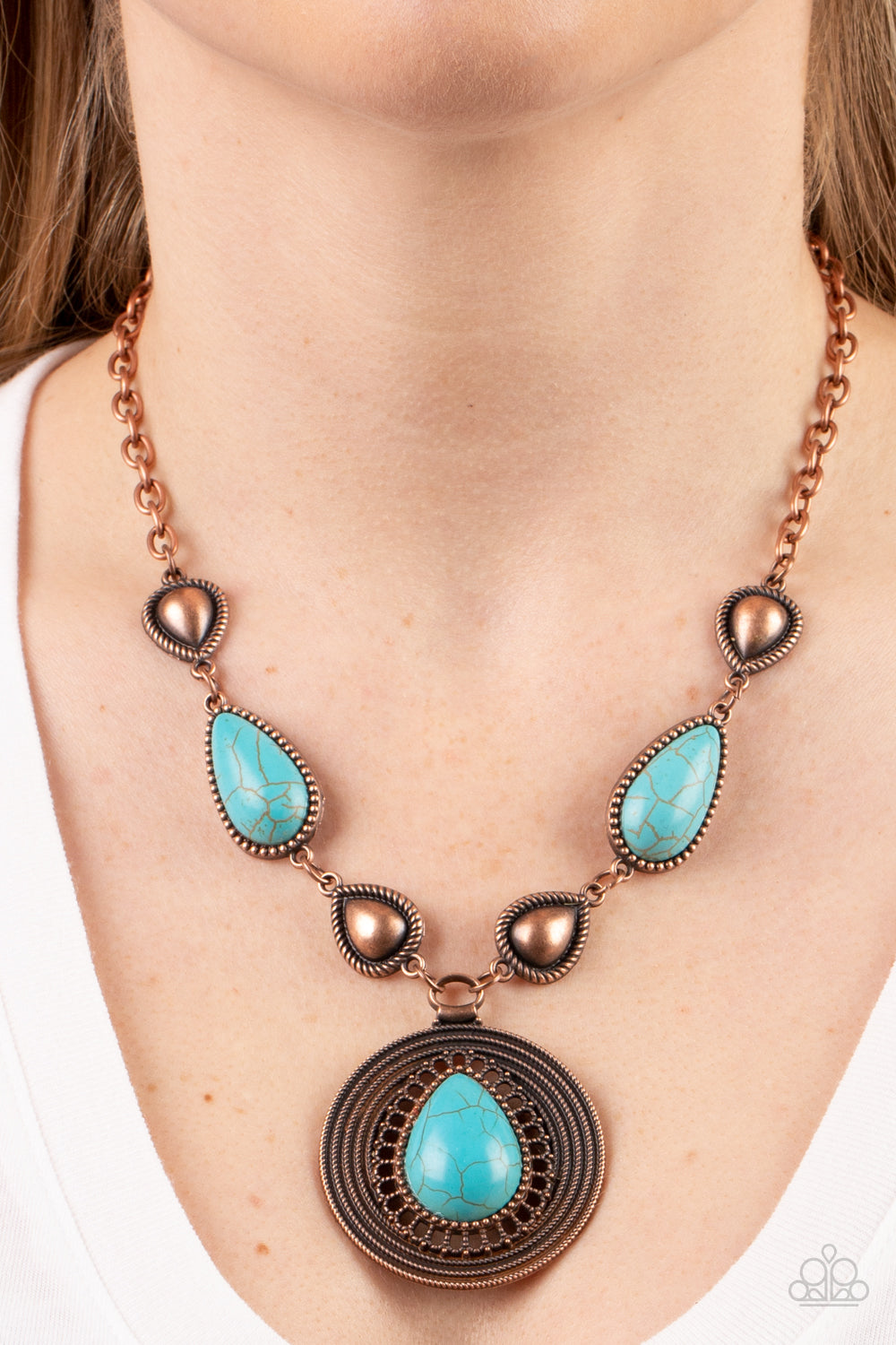 Paparazzi ♥ Saguaro Soul Trek - Copper ♥  Necklace