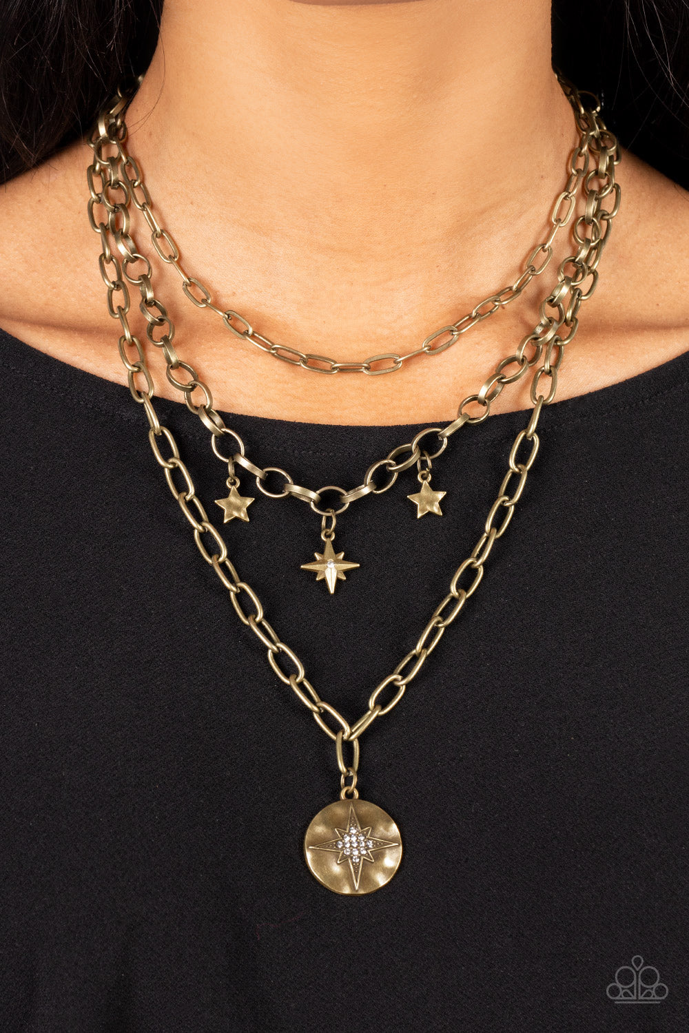 Paparazzi ♥ Under the Northern Lights - Brass ♥  Necklace