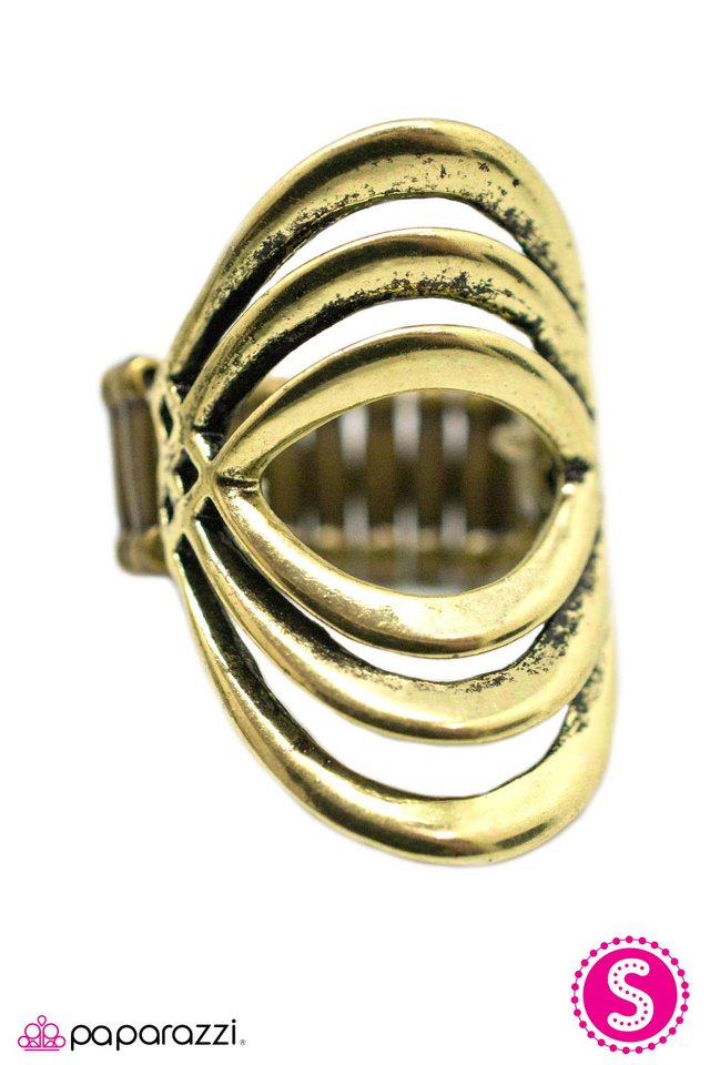 Paparazzi ♥ Out of This Ozone - Brass ♥ Ring
