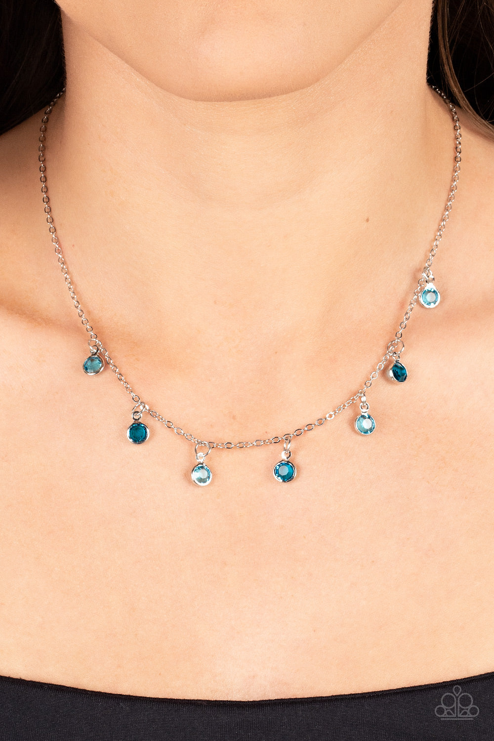 Paparazzi ♥ Carefree Charmer - Blue ♥  Necklace