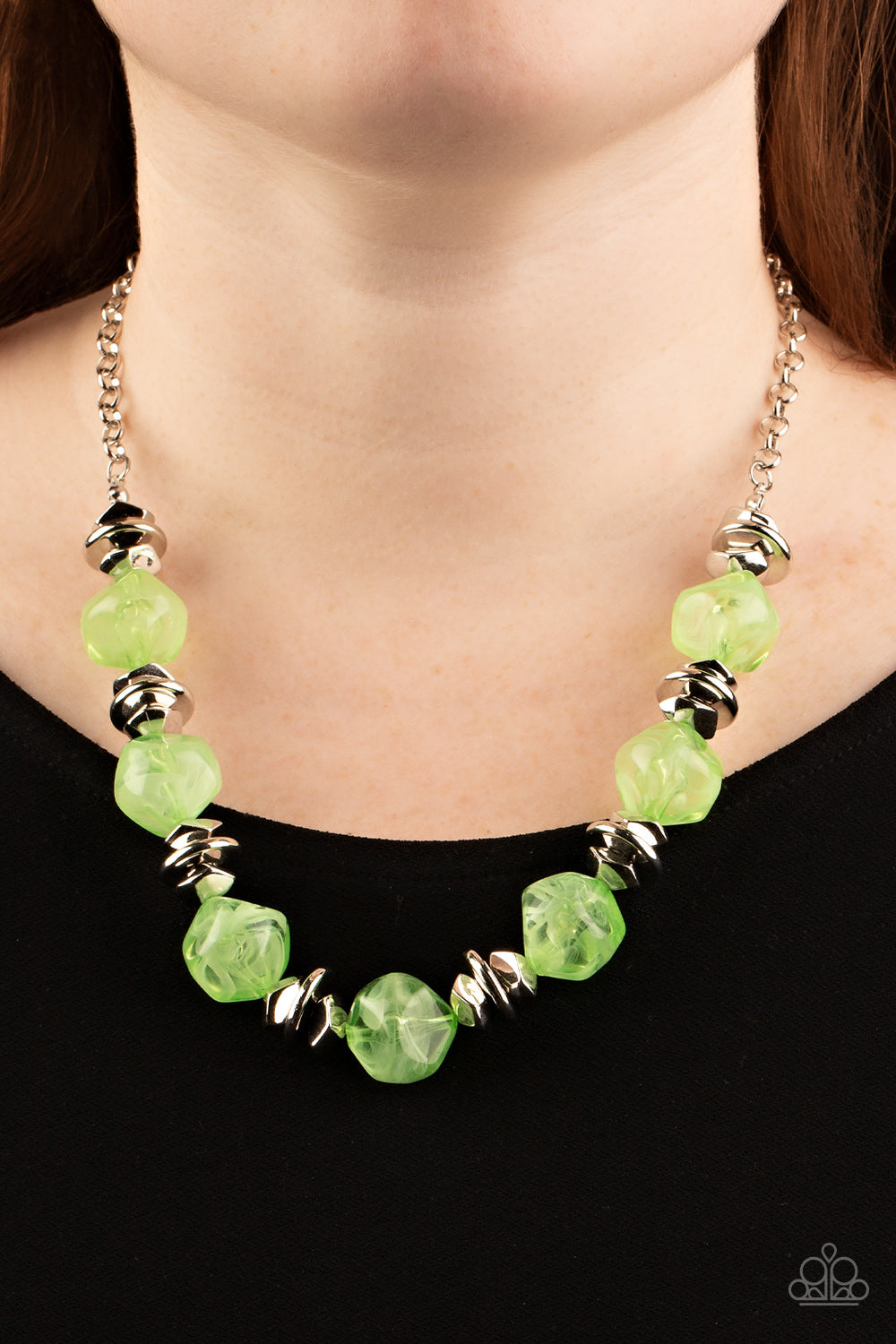Paparazzi ♥ Island Ice - Green ♥  Necklace