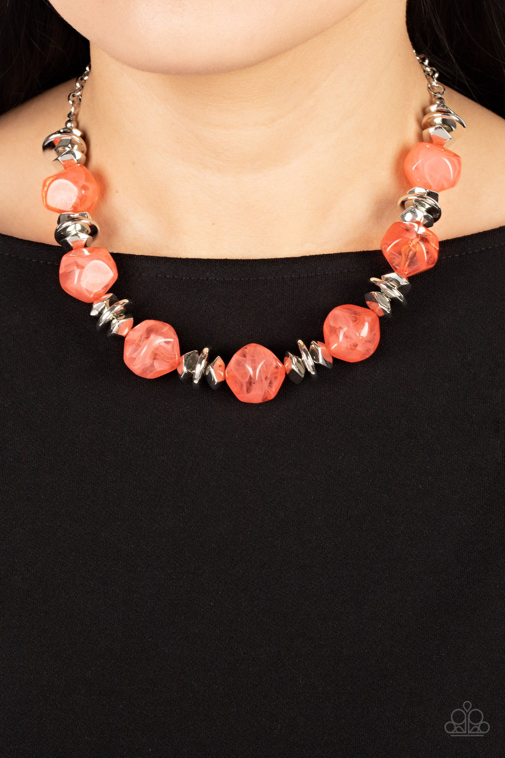 Paparazzi ♥ Island Ice - Orange ♥  Necklace