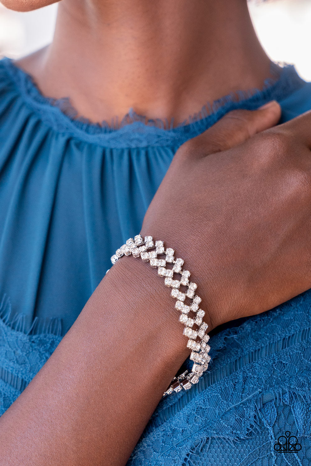 CUBE Your Enthusiasm - white - Paparazzi bracelet – JewelryBlingThing