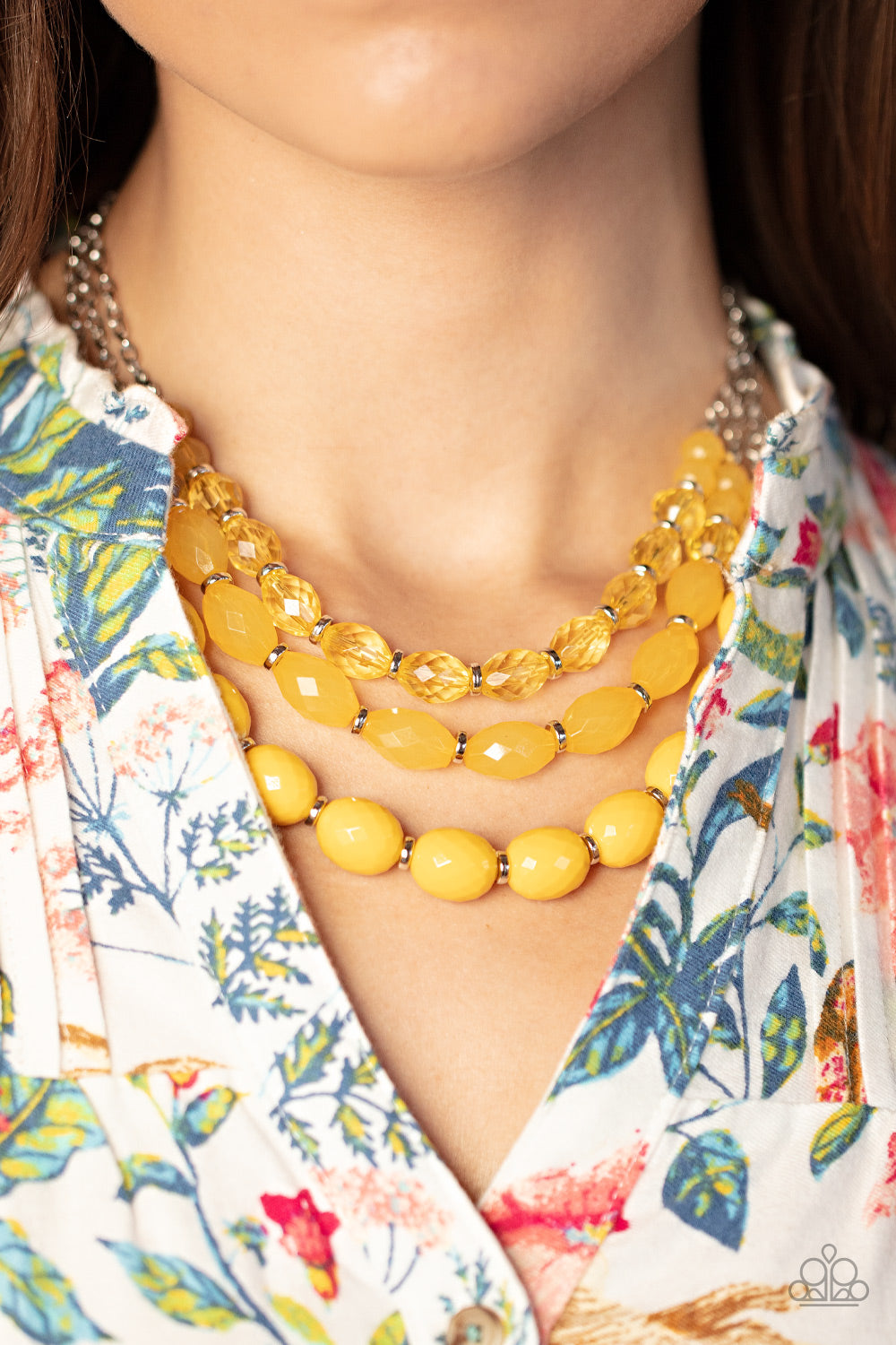 Paparazzi ♥ Tropical Hideaway - Yellow ♥  Necklace