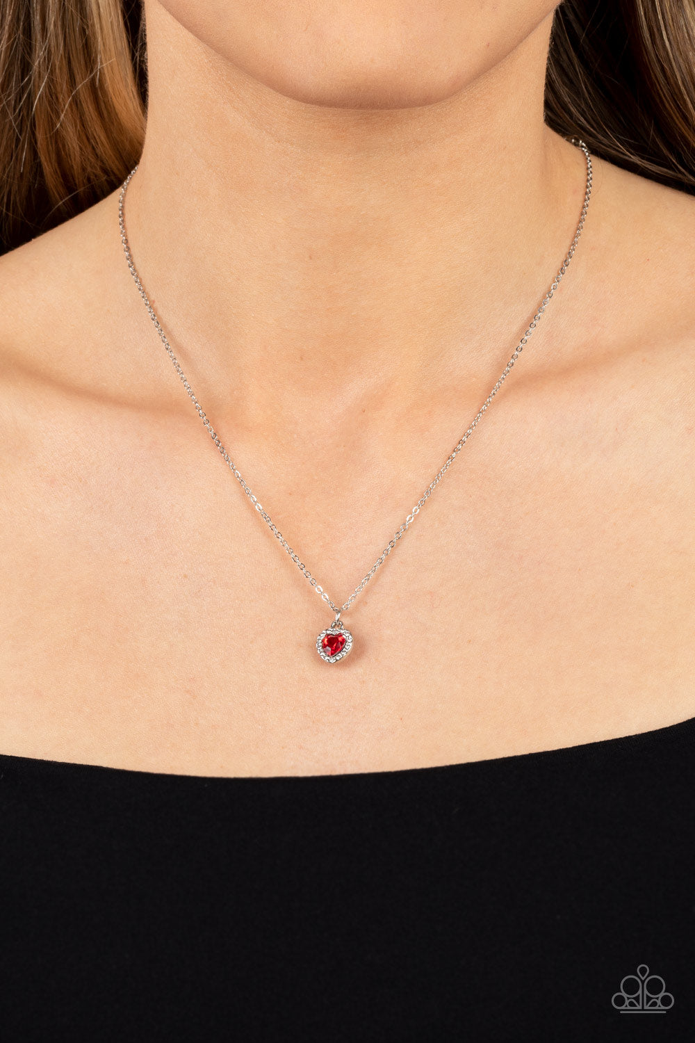 Paparazzi ♥ A Little Lovestruck - Red ♥  Necklace