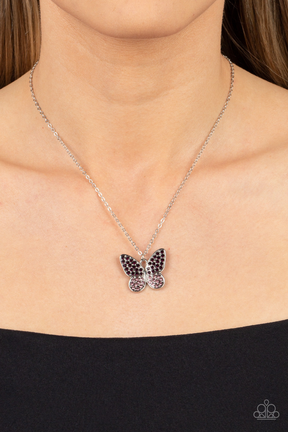 Paparazzi ♥ Flutter Forte - Purple ♥  Necklace