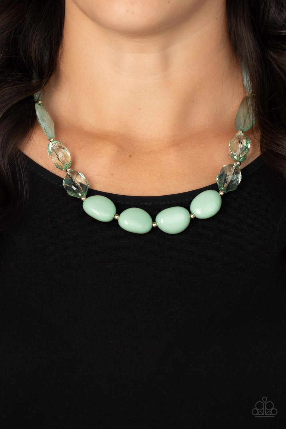 Paparazzi ♥ Private Paradise - Green ♥  Necklace
