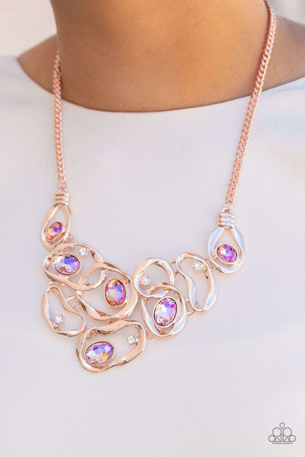 Paparazzi ♥ Warp Speed - Rose Gold ♥  Necklace