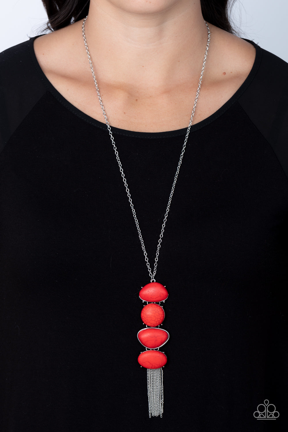 Paparazzi ♥ Hidden Lagoon - Red ♥  Necklace