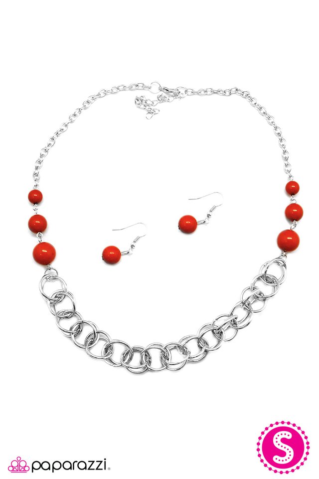 Paparazzi ♥ Divine Grace - Red ♥ Necklace