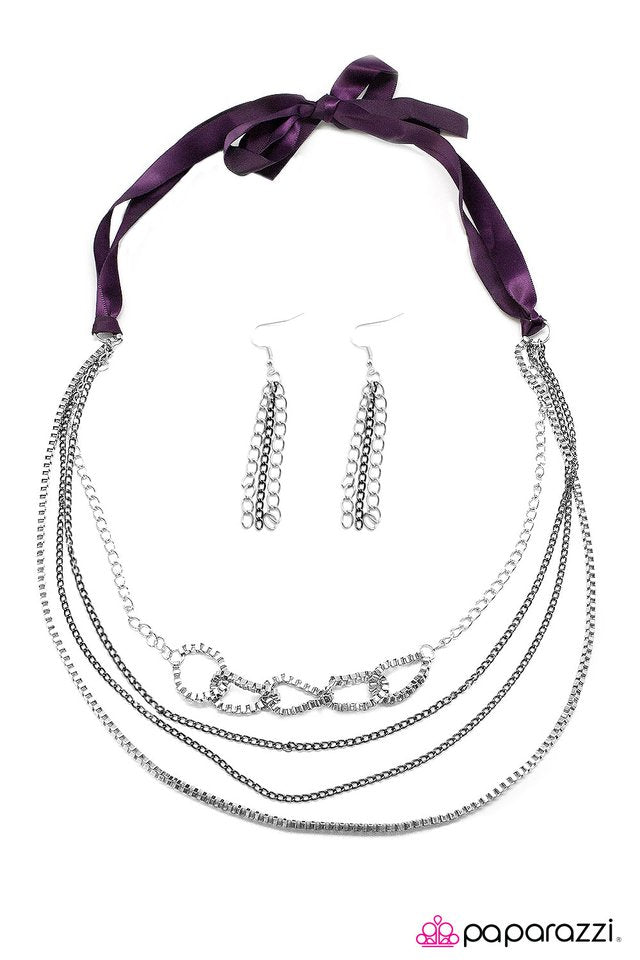 Paparazzi ♥ Delicately Dangerous - Purple ♥ Necklace