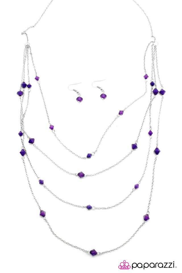 Paparazzi ♥ Just Enough - Purple ♥ Necklace