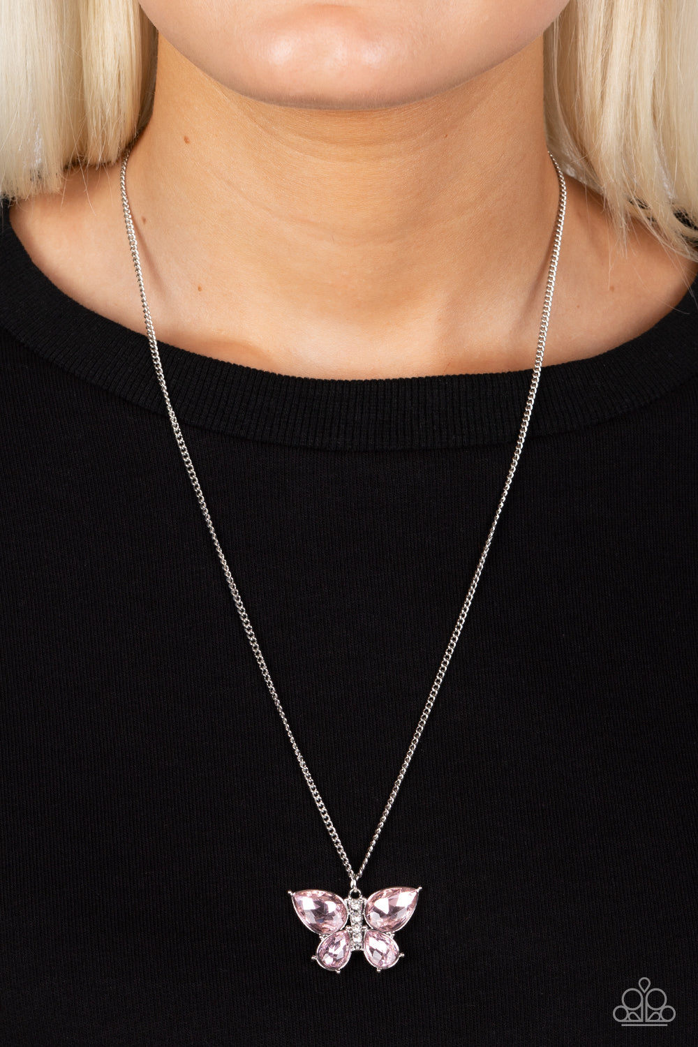 Paparazzi ♥ Free-Flying Flutter - Pink ♥  Necklace