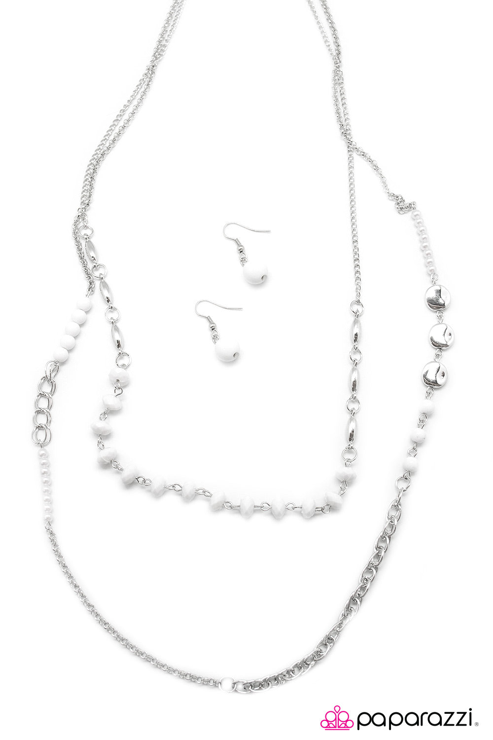 Paparazzi ♥ The Heat Is On - White ♥  Necklace