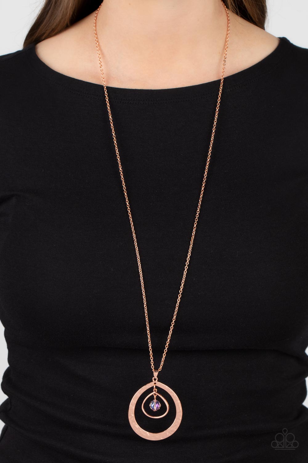 Paparazzi ♥ Tasteful Teardrops - Copper ♥  Necklace