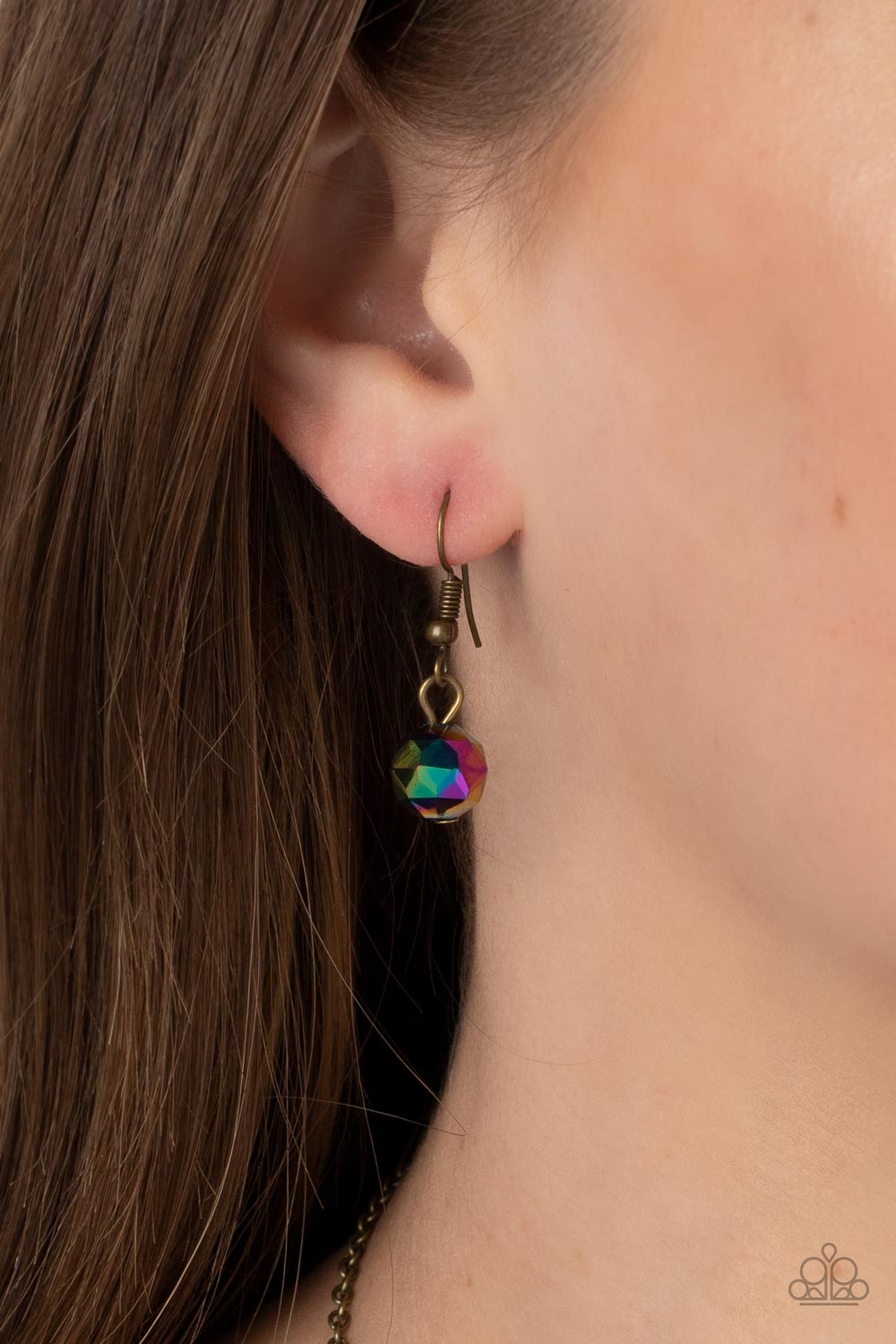 Paparazzi ♥ Tasteful Teardrops - Brass ♥  Necklace