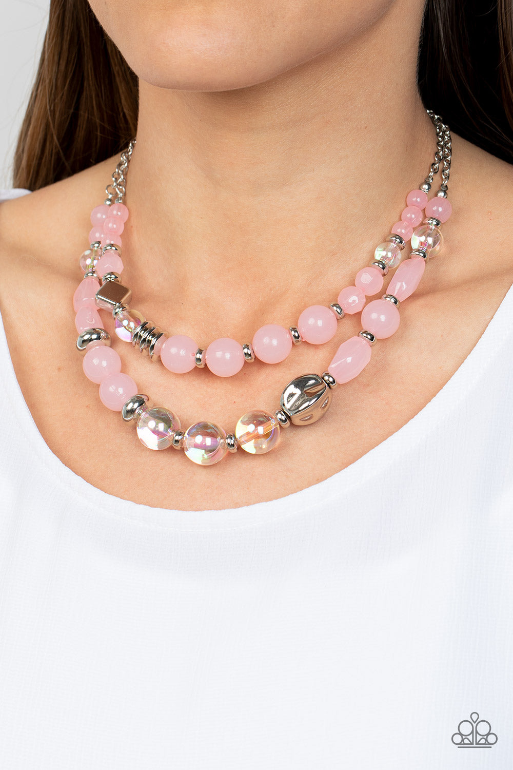 Paparazzi ♥ Mere Magic - Pink ♥  Necklace