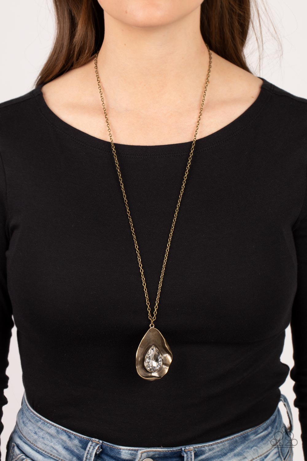 Paparazzi ♥ Surrealist Sparkle - Brass ♥  Necklace