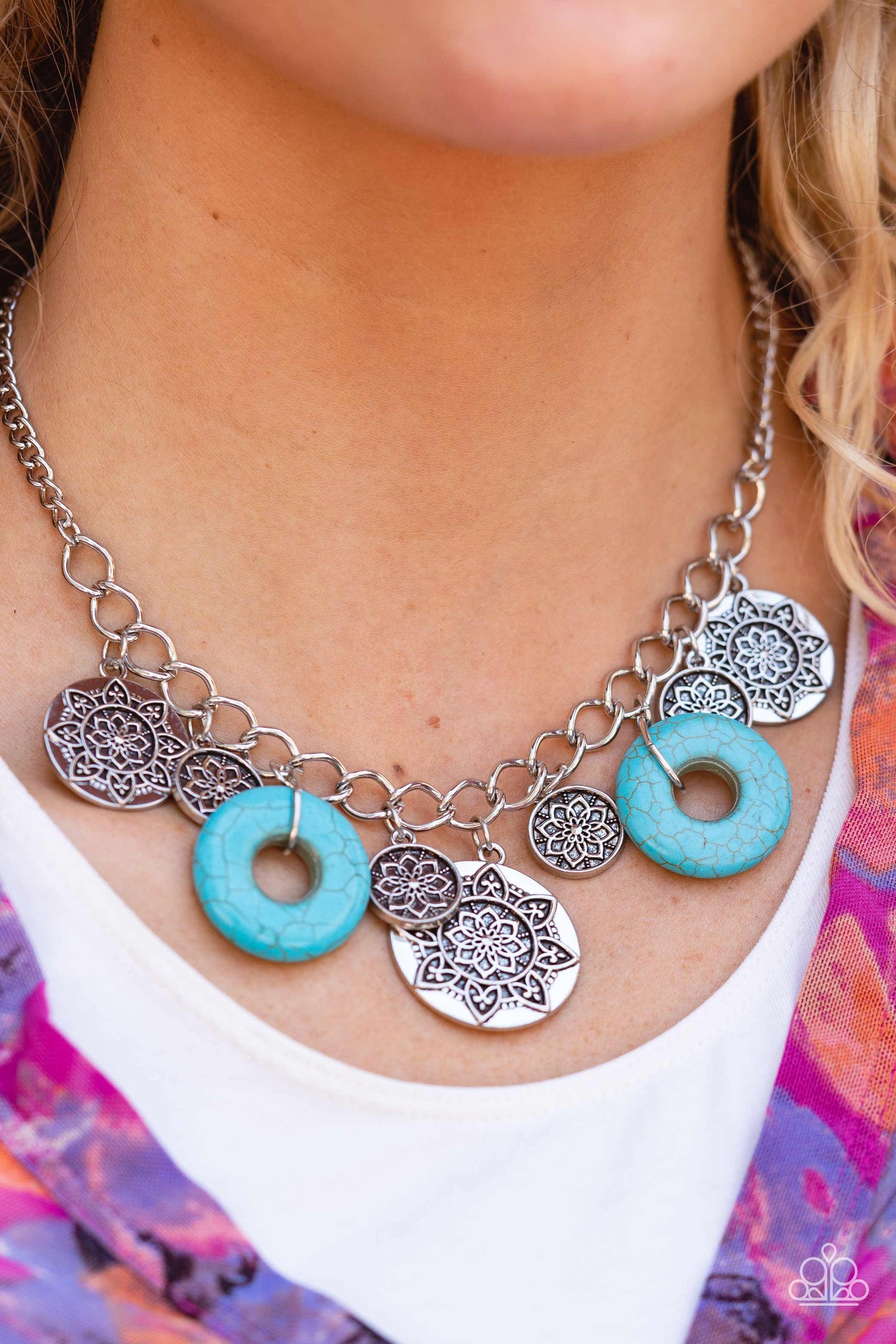 Paparazzi ♥ Western Zen - Blue ♥  Necklace