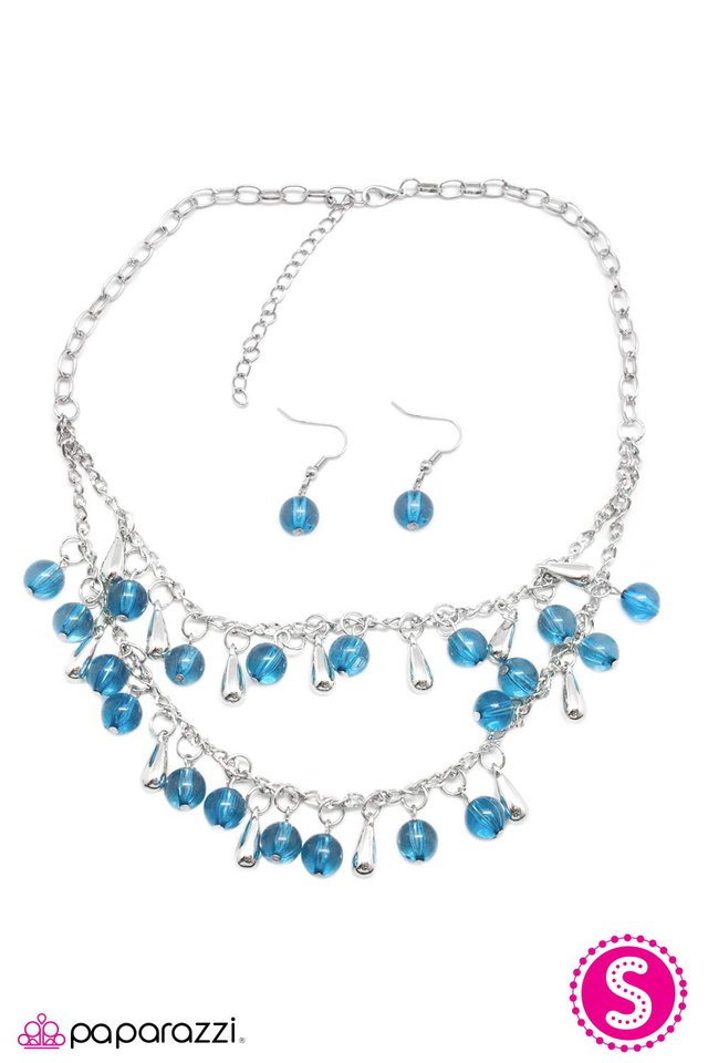 Paparazzi ♥ Stop, Drop, and Roll - Blue ♥ Necklace