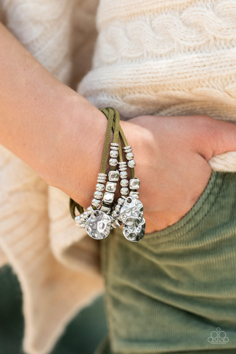 Paparazzi ♥ Token Trek - Green ♥  Bracelet