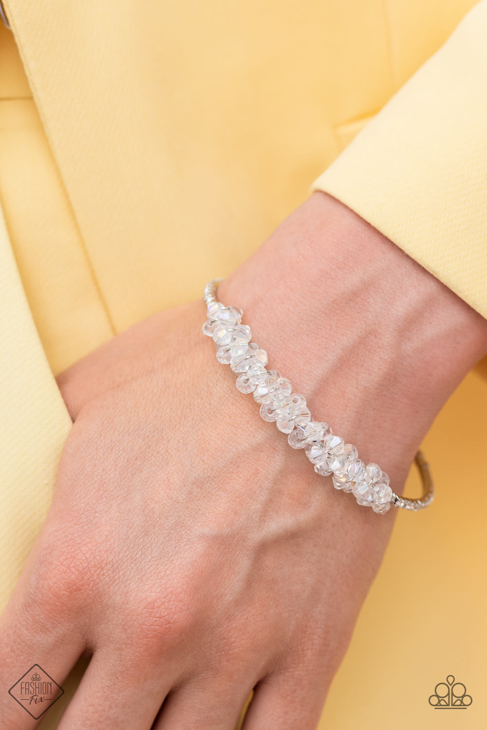 Paparazzi ♥ BAUBLY Personality - White ♥  Bracelet