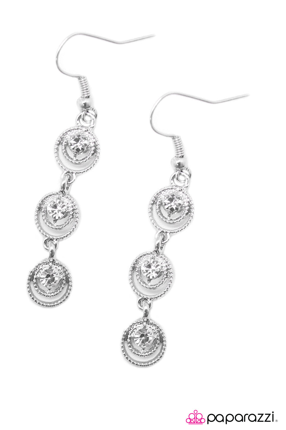 Paparazzi ♥ My Darling Clementine - White ♥  Earrings