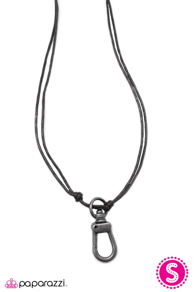 Paparazzi ♥ Mr. Simplicity - Black ♥ Lanyard