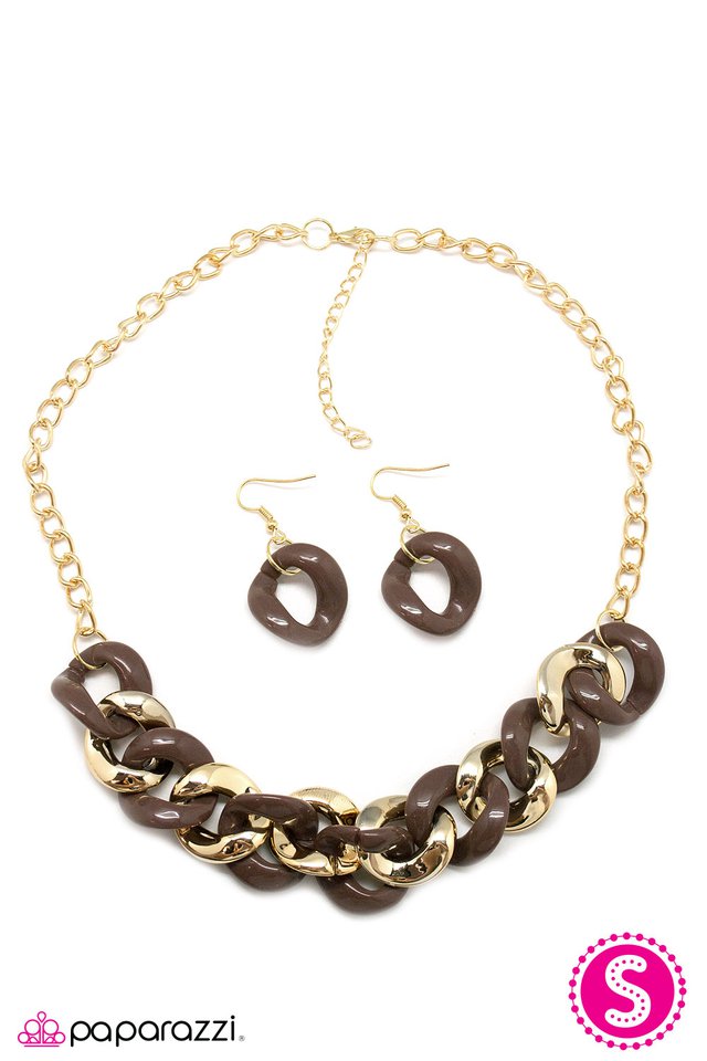 Paparazzi ♥ Join Forces - Brown ♥ Necklace