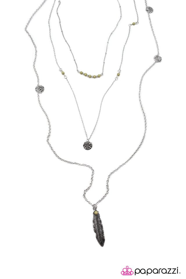 Paparazzi ♥ Roadrunner - Green ♥ Necklace