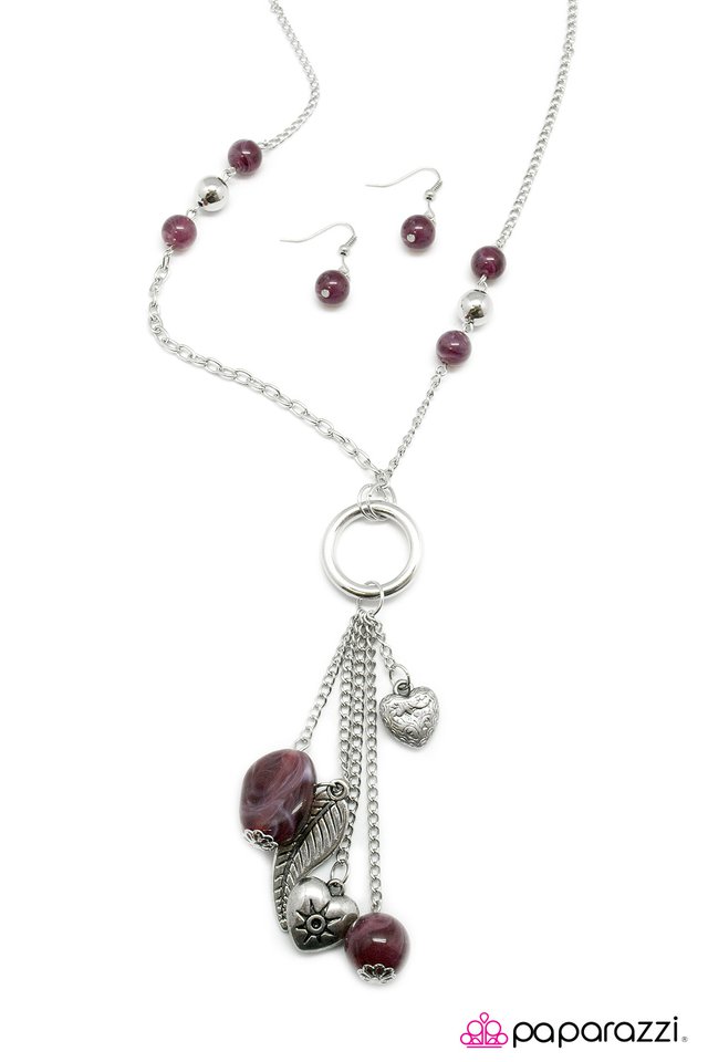 Paparazzi ♥ Hanging By a Moment - Purple ♥ Necklace