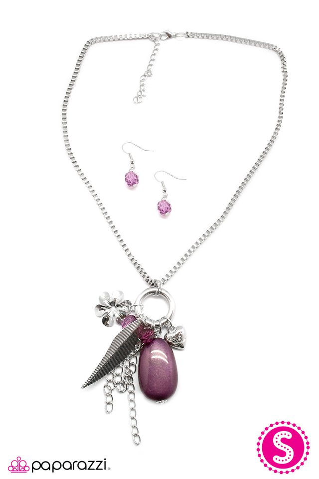 Paparazzi ♥ See How High You Can Fly - Purple ♥ Necklace