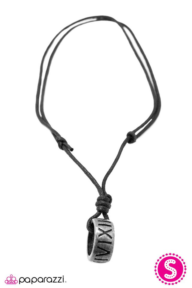 Paparazzi ♥ Roman Numerals - Black ♥ Necklace