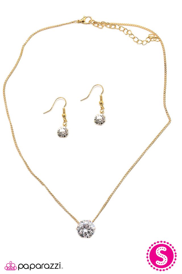 Paparazzi ♥ What A Gem - Gold ♥ Necklace