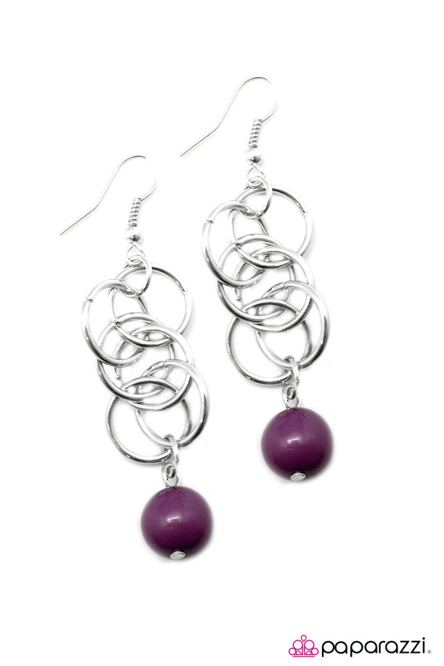Paparazzi ♥ Marvelously Marvelous - Purple ♥ Earrings