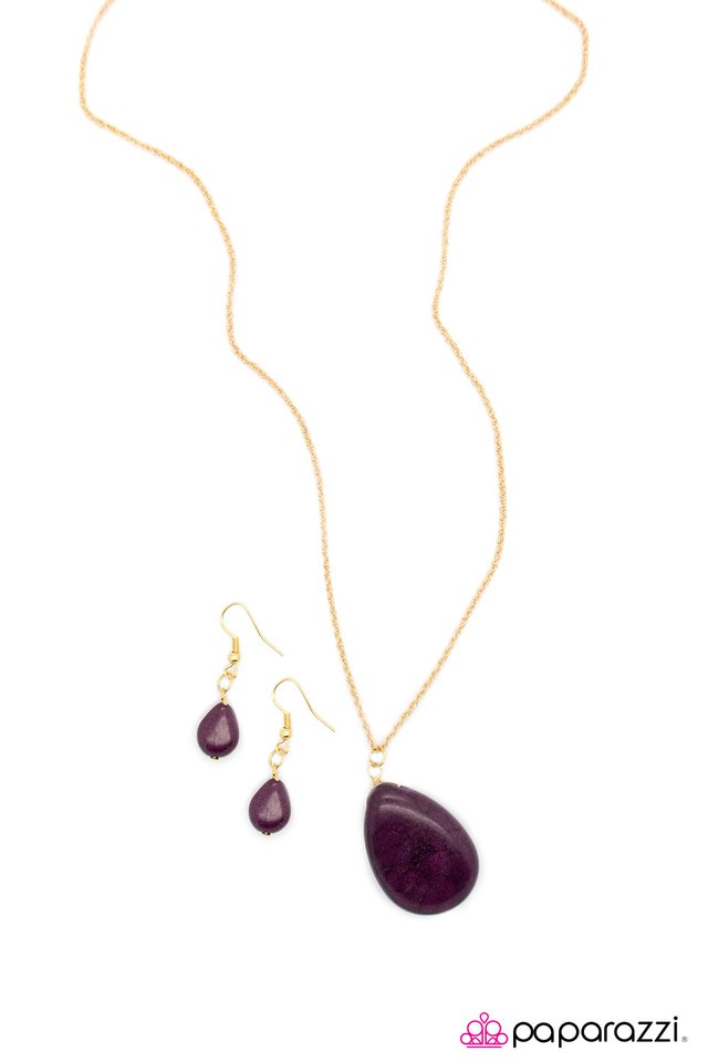 Paparazzi ♥ Stone Mesa - Purple ♥ Necklace