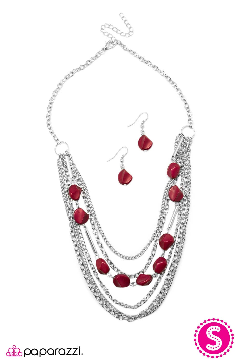 Paparazzi ♥ Rock, Paper, Scissors - Pink ♥  Necklace