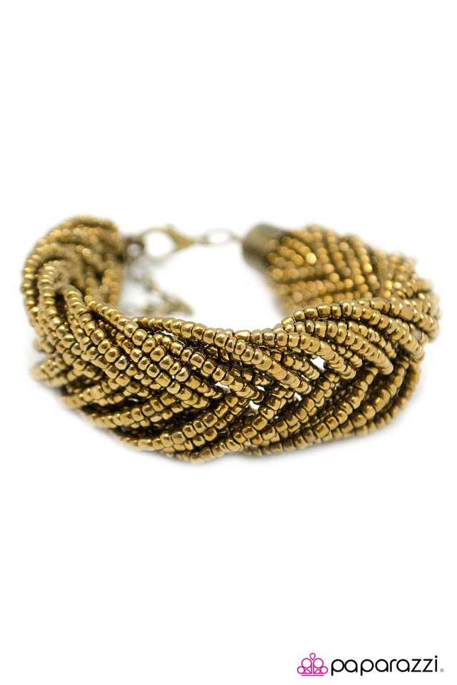 Paparazzi ♥ Youre All I BEAD - Brass ♥ Bracelet