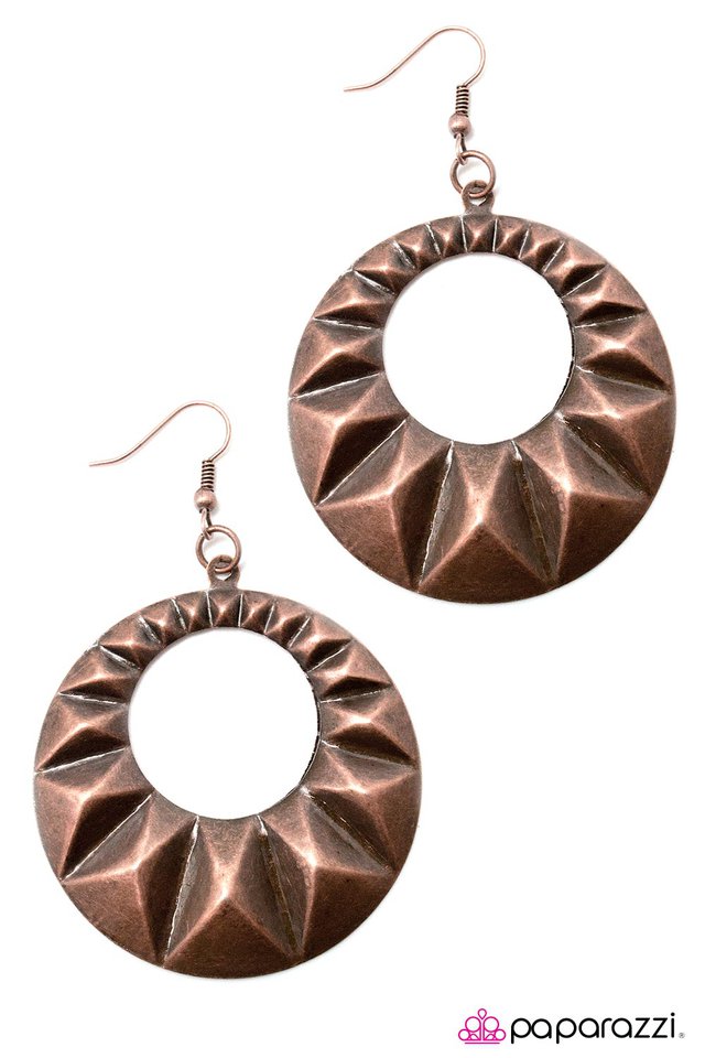 Paparazzi ♥ At First Light - Copper ♥ Earrings